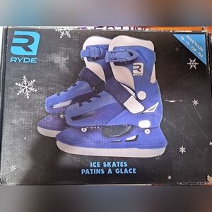 RYDE Blue Adjustable Ice Skates. Adjusts Up To 4 Sizes. Y8-Y11